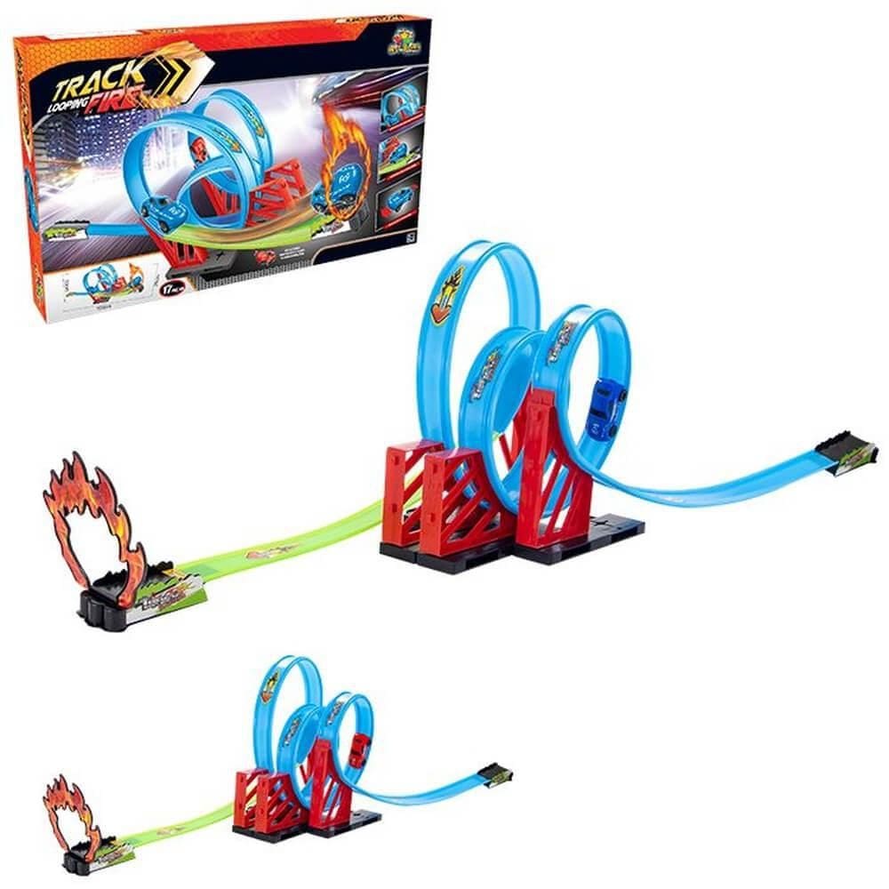 Pista Looping Fire Flexível Duplo Looping - Art Brink