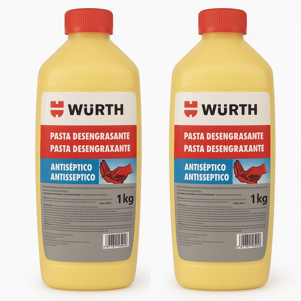 Kit 2 Sabão Desengraxante Limpa Mão Mecânico Graxa 1kg Wurth