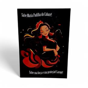 Placa Decorativa Maria Padilha do Cabaré Mdf com Fita 27 cm