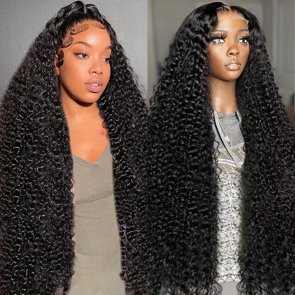 Perucas frontais de renda SUOPNA Deep Wave 81 cm Cabelo humano 200% de densidade