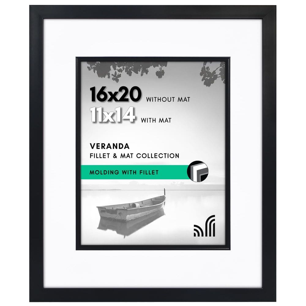 Porta-retratos American flat Veranda 16x20 preto