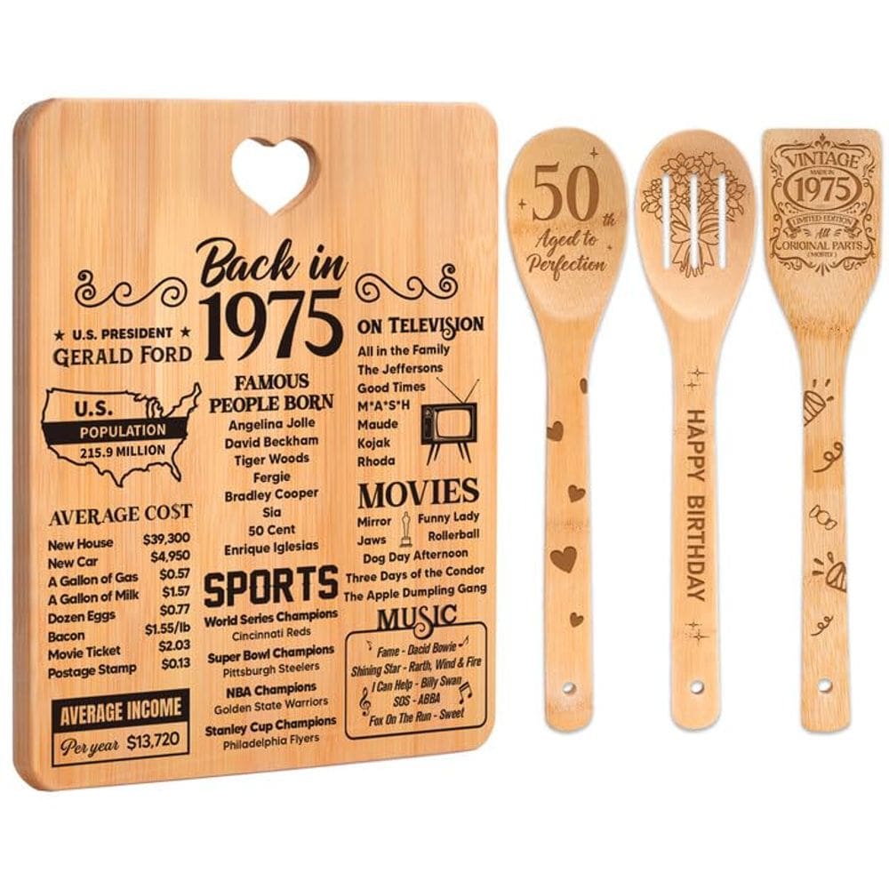 Tábua de cortar Apjielop: presentes de aniversário de 50 anos para ela, ele, 1975