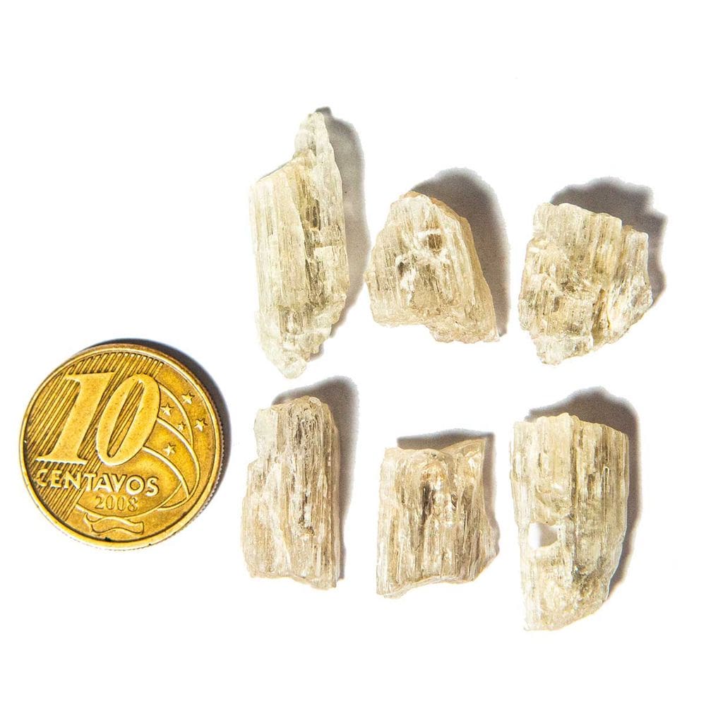 05 Escapolita Branca Marialita Pedra Natural 8 a 10ct