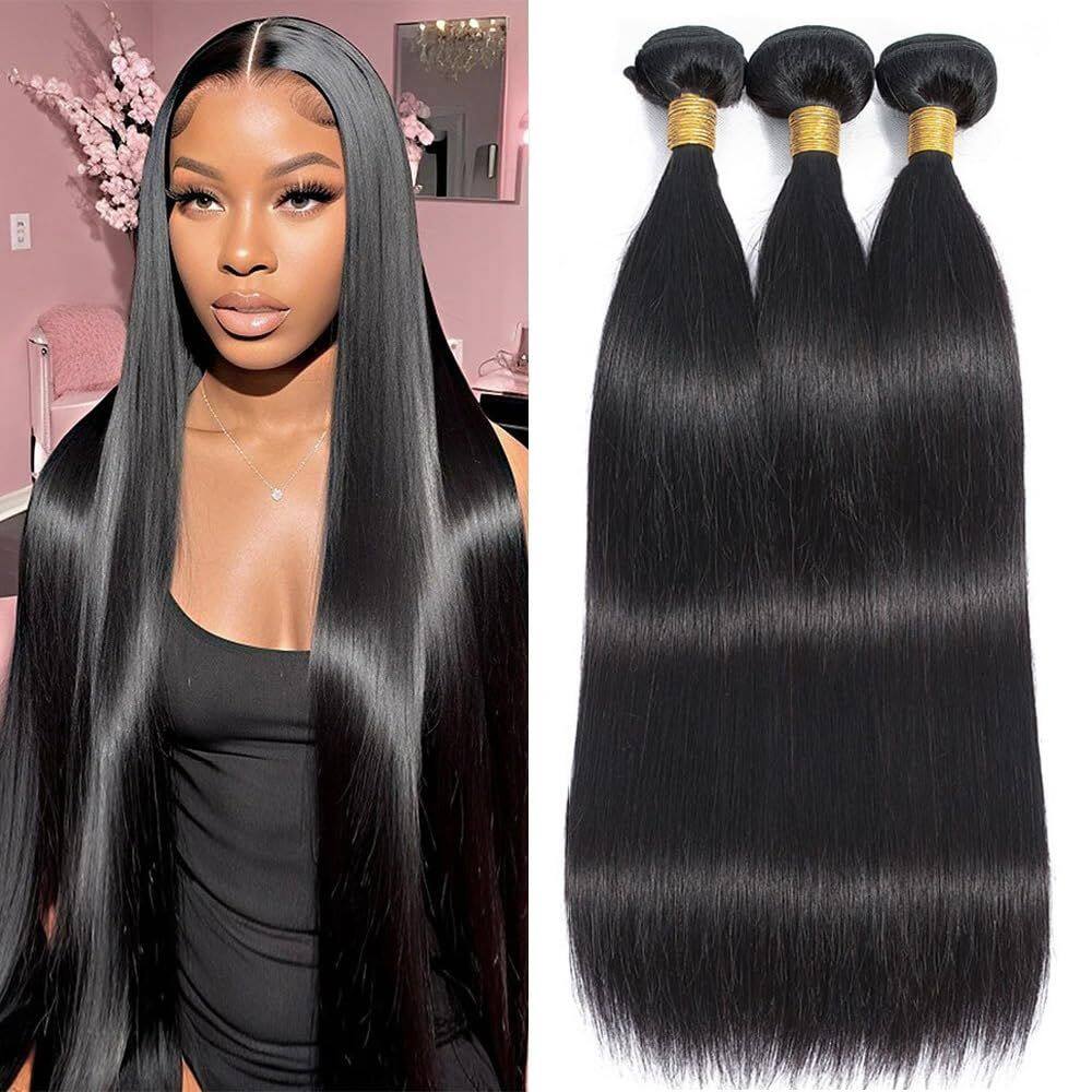 Hair Weave Wowqueen Beauty 10A Straight 25 30 35cm 100% virgem brasileira