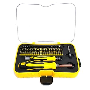 Kit Ferramentas 63 Chaves Precisão Celular Notebook Tablet Amarelo