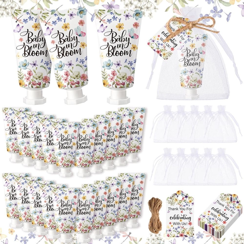 Conjunto de creme para mãos Dansib Baby In Bloom 48 conjuntos com bolsas de organza