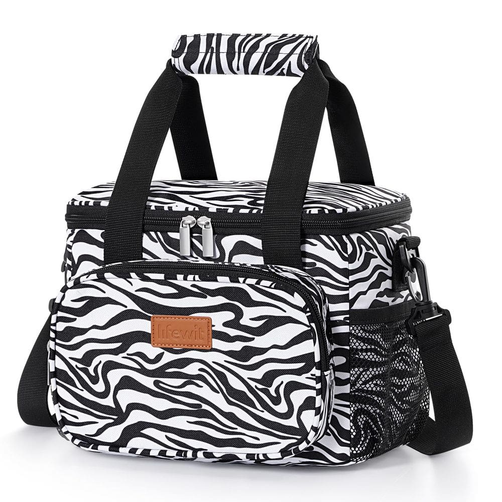 Lancheira Lifewit Large Isolated Cooler 8,5 L Zebra Stripes