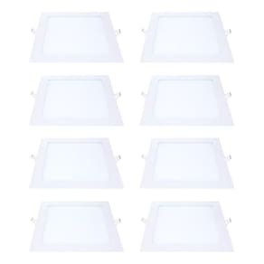 Kit 8 Painel Led Embutir Quadrado Luz Neutra 6500K 24W 29Cm
