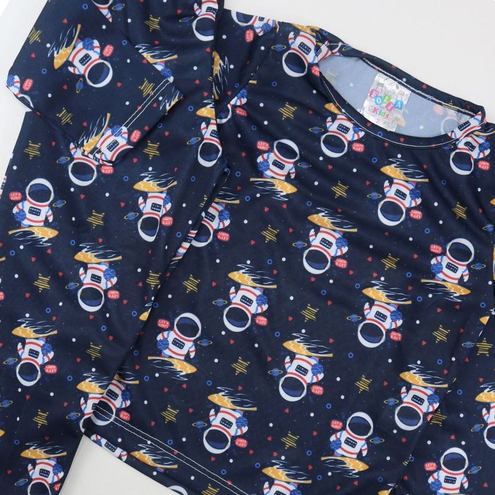 Conjunto Pijama Infantil Menino Sublimado Estampado Longo