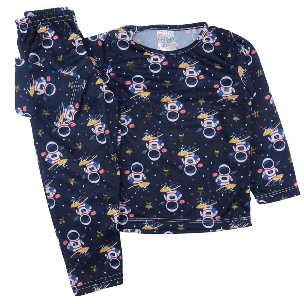 Conjunto Pijama Infantil Menino Sublimado Estampado Longo
