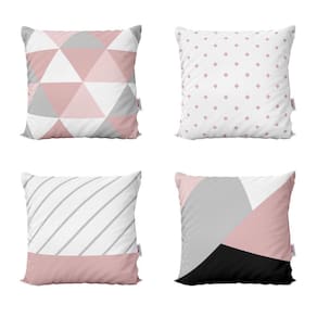 Almofadas Rosa E Cinza Decorativas Para Quarto 40X40