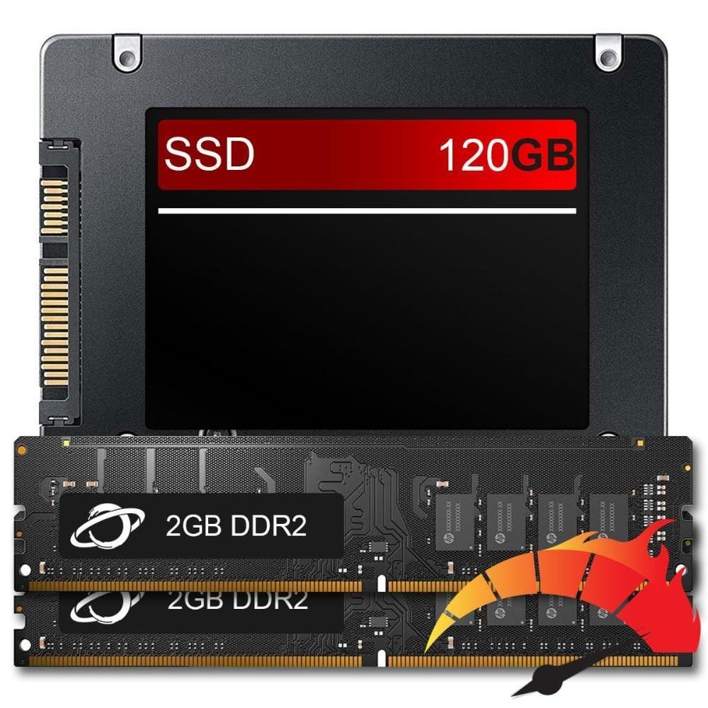 Kit Upgrade De Alto Desempenho - Ssd 240Gb + 4Gb Ram Ddr2