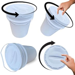 Balde Para Spa Dos Pés 20L E Tampa Rosca - Kit 7 Pçs