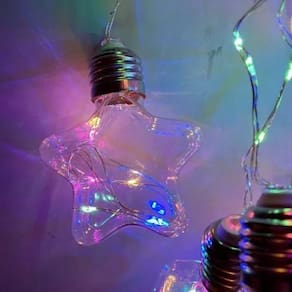 Fio Led 10 Lâmpadas Estrelas Fio Fada Usb E Pilha Aa