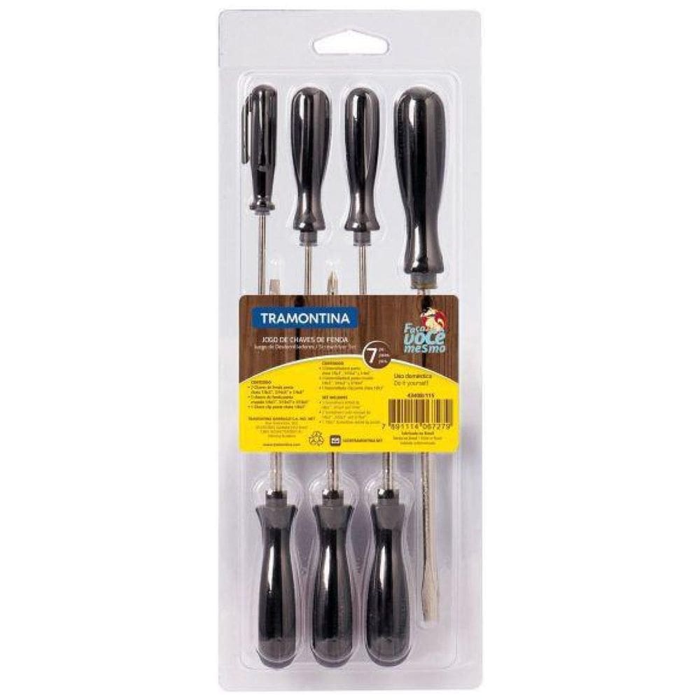 Kit 3 Jogos De Chaves De Fenda 7 Peças Hobby Tramontina