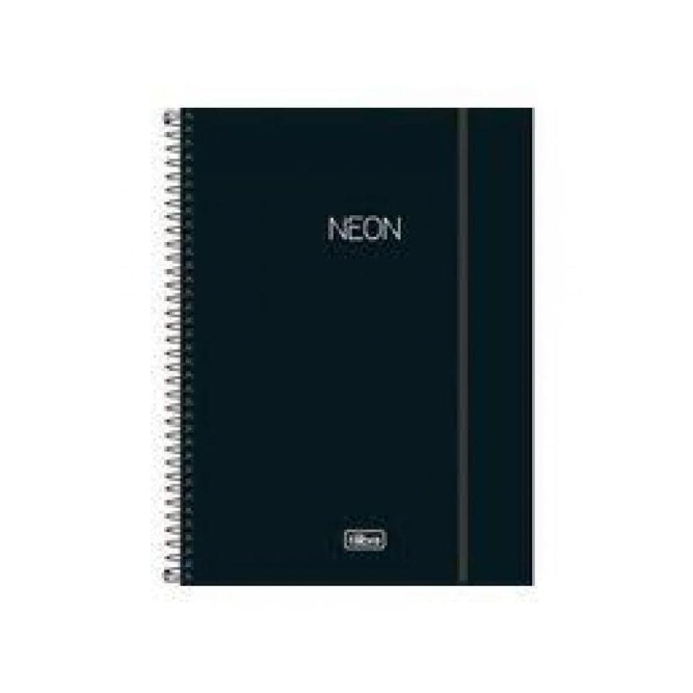 Caderno 10M 160Fls Esp. Neon Preto - 302465