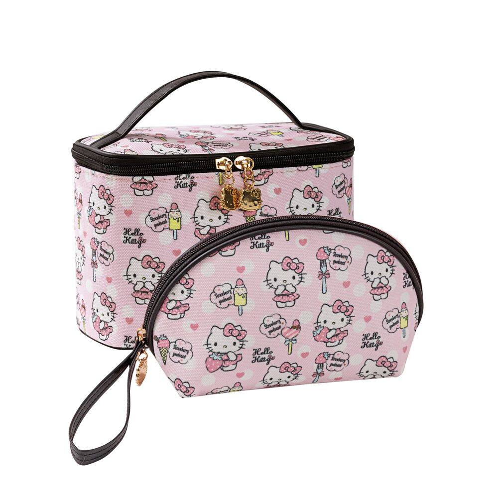 Bolsa de maquiagem AmbeAlla 2 peças Travel Cube Cosmetic Brush Holder