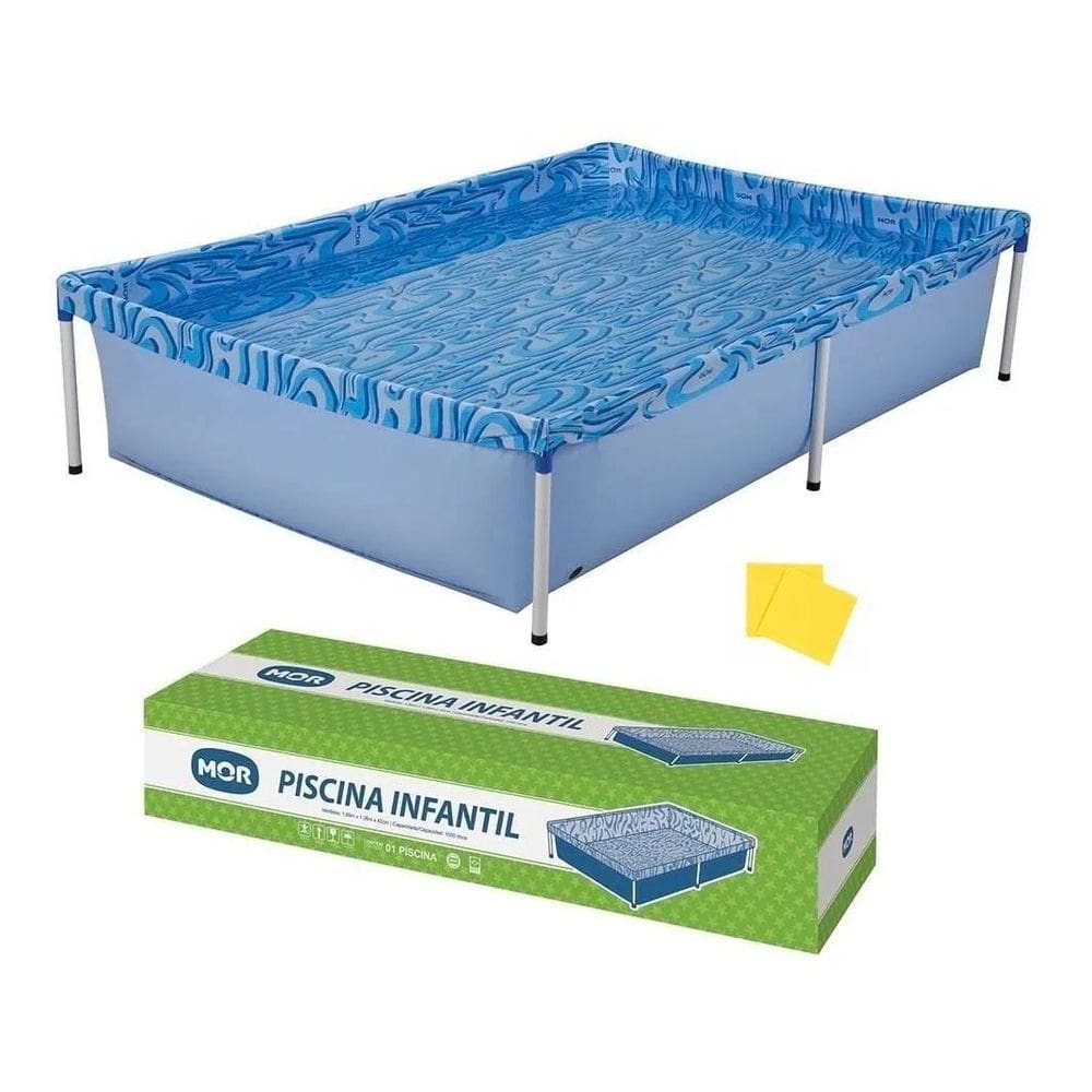 Piscina Infantil Mor 1000L Retangular Azul 189x126x42cm