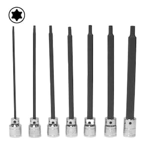 Jogo Soquete Tipo Torx Longo Com Encaixe De 3/8`` 7 Peças