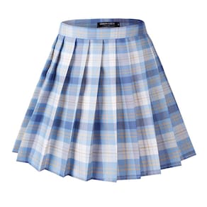 Saia Urban CoCo Plaid Plissada Mini para mulheres tamanho 6/M