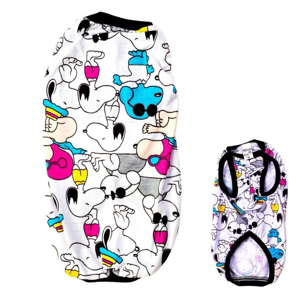 Pijama Para Cachorro Estampa Snoopy  - Tamanho M