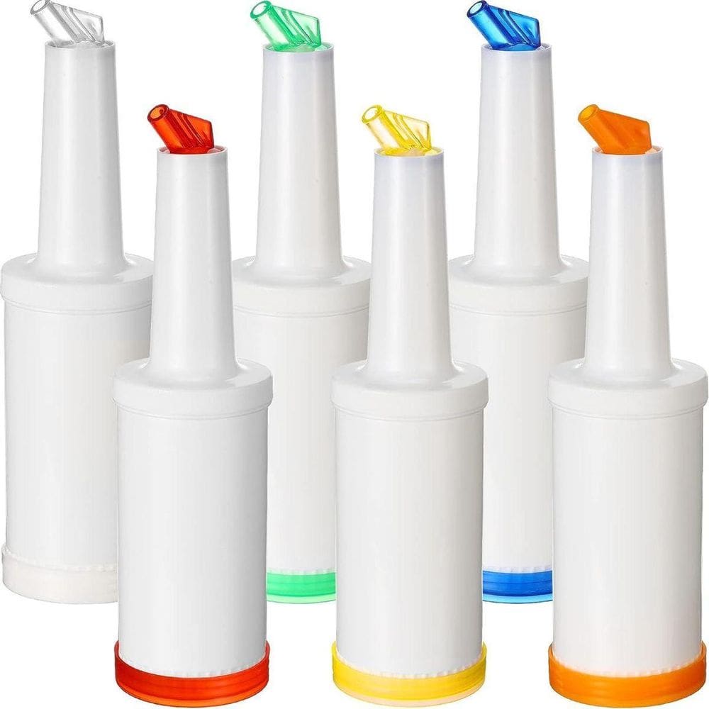 6 Storen Pour Garrafa Suco Xarope Açucar Barman Master 1 L