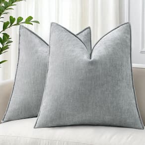 Capas de almofada DecoruHome Chenille 26x26 cm, conjunto de 2 Ultimate Grey
