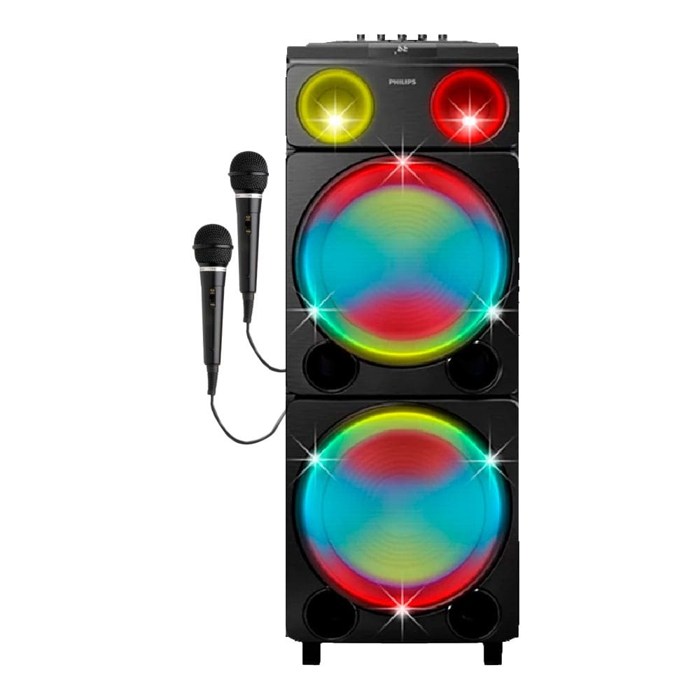 Caixa de Som Torre Philips TAX5509 BT LED TWS 2400w-2 Mic