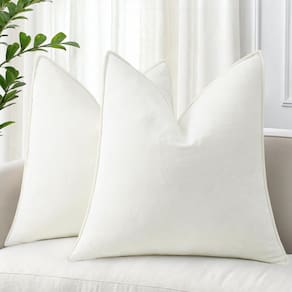 Capas de almofada DecoruHome Chenille 26x26cm creme branco