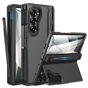 Capa Caka para Samsung Galaxy Z Fold 6 com suporte para caneta S preta