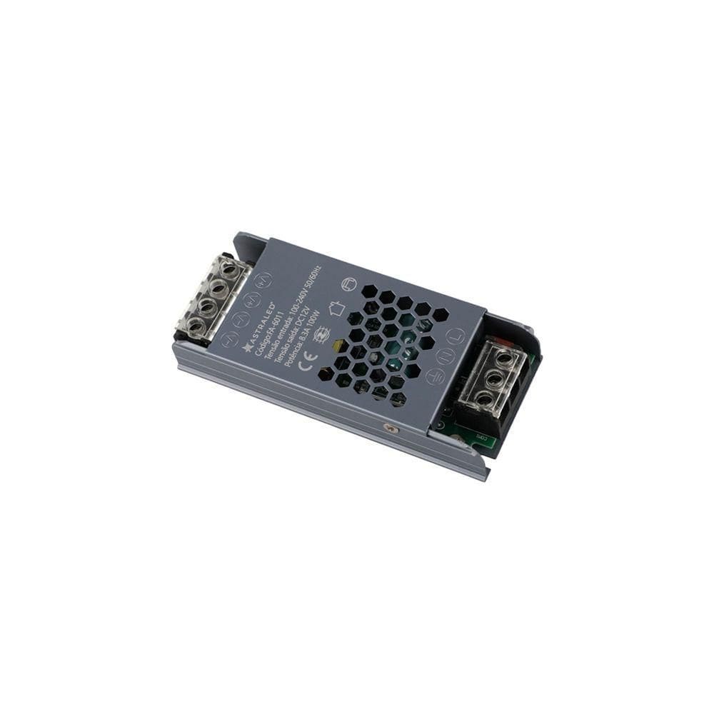 Fonte De Alimentação Slim Chaveada Astraled 12v 8,3a / 100w Bivolt Fa-6011