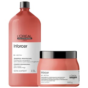 Kit Loreal Inforcer Shampoo 1500ml + Máscara 500gr