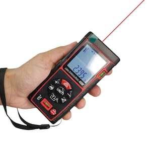 Trena Laser 40 Metros Alta Precisao Profissional Calculo De Distancia Medidor Area Volume Polegadas M² In Ft Multiuso
