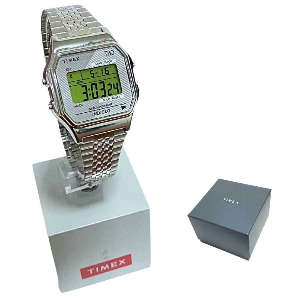 Relógio Timex Unissex Digital Vintage Prateado TW2R79300