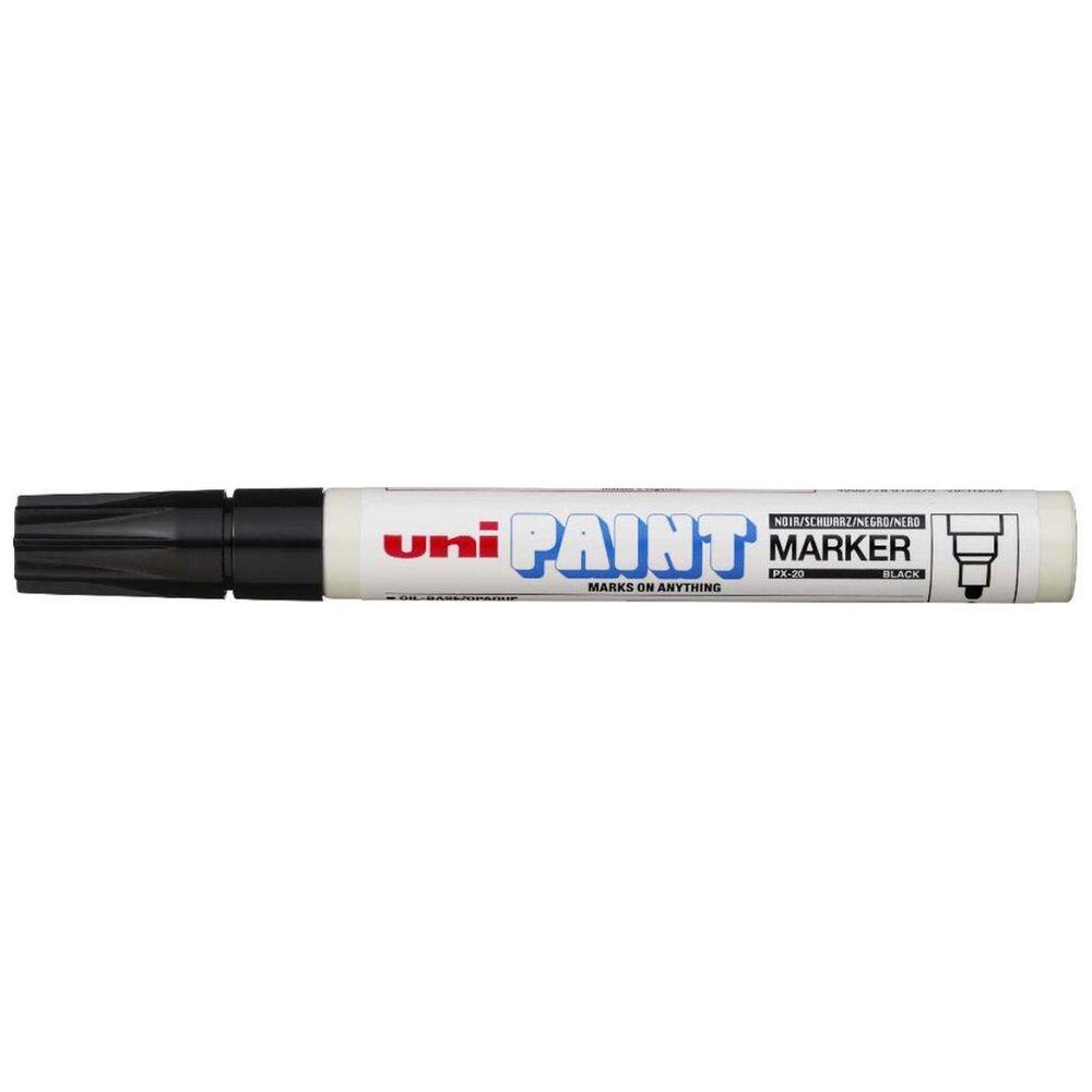 Caneta Permanente Uni Paint Px 20 Preta Industrial - Uniball