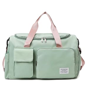 Sacola de viagem MINGRI impermeável para mulheres verde rosa