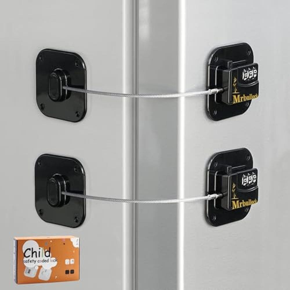 Fechadura de geladeira AIXIAOYA Keyless Child Safety, pacote com 2