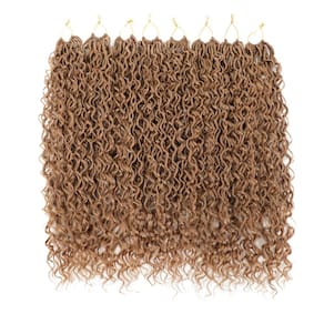Pacotes de 8 pacotes de crochet Hair Goddess Faux Locs para mulheres negras de 22 cm