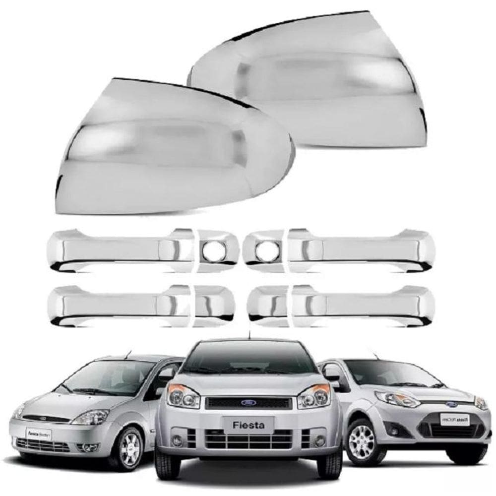 Aplique Cromado Fiesta 2002-2013 ABS Resistente UV