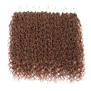Pacotes de cabelo de crochê Goddess Faux Locs para mulheres negras de 22 cm