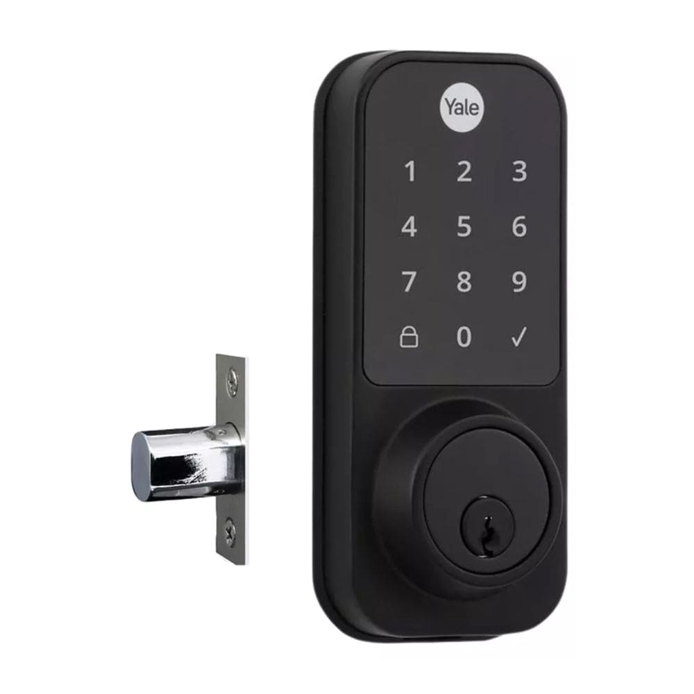 Fechadura Digital YDD 120 Preta para porta Externa com Senha e chave