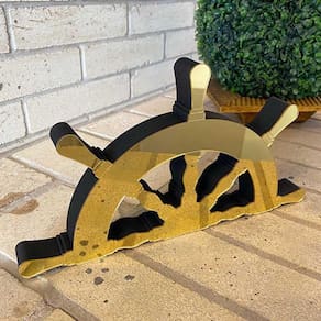 Meio Timão Em Mdf Decoryou - Ref 350 Ouro Espelhado 16x30cm