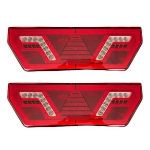 Par Lanterna Traseira Implementos Guerra Universal 24V Led