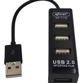 Hub USB 2.0 4 Portas KP-T110 - Knup