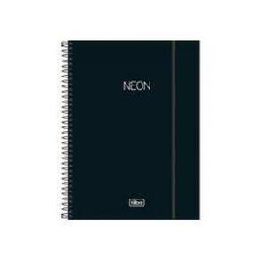 Caderno 10M 160Fls Esp. Neon Preto - 302465