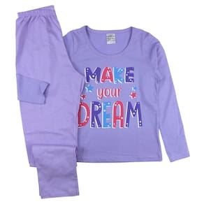 Conjunto Pijama Feminino Meia Malha Estampado Longo Juvenil