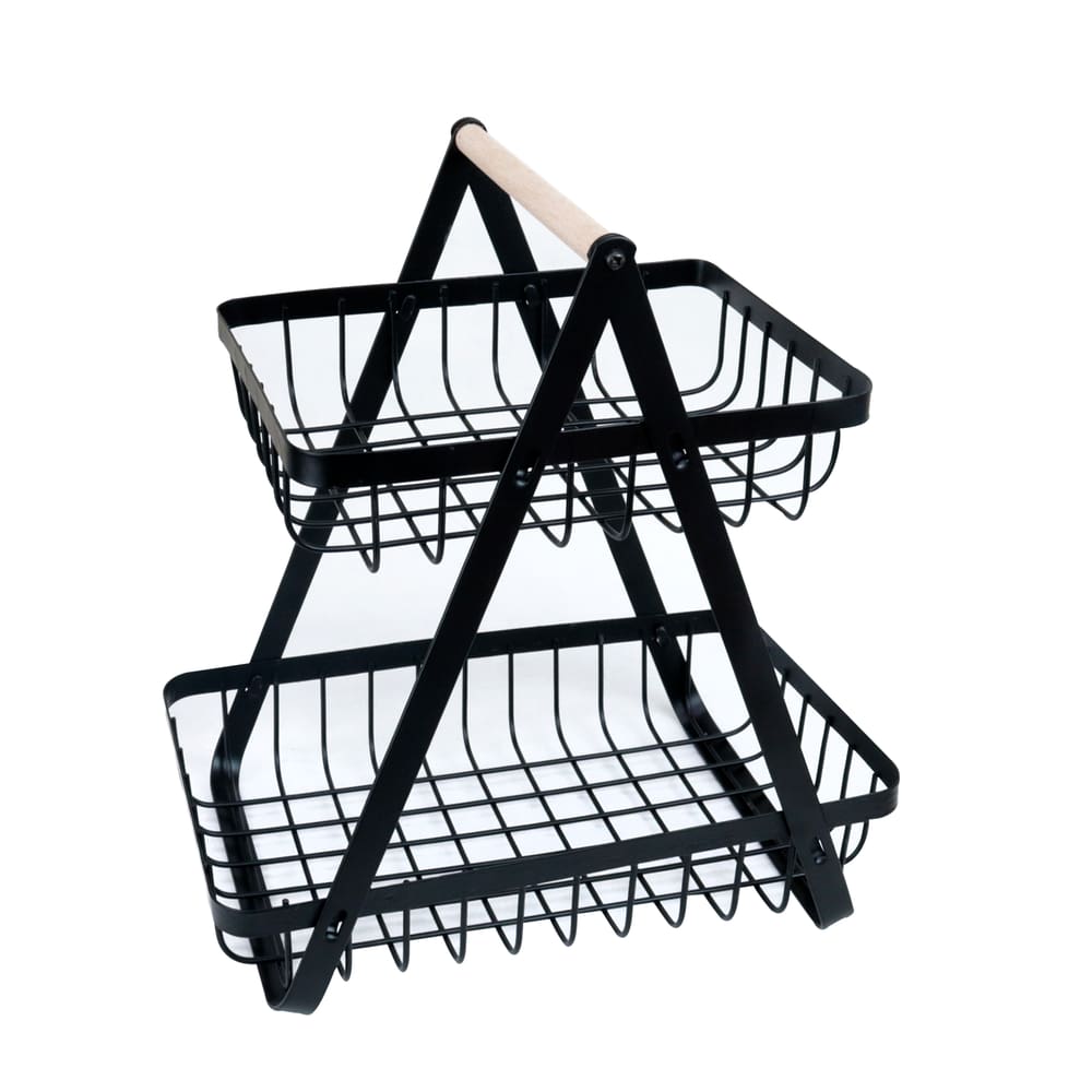 Organizador Fruteira Multiuso Duplo De Metal