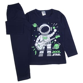 Conjunto Pijama Infantil Masculino Meia Malha Estampa Longo