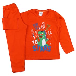 Conjunto Pijama Infantil Masculino Meia Malha Estampa Longo
