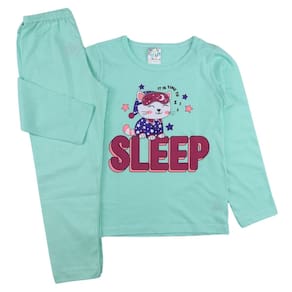Conjunto Pijama Infantil Feminino Meia Malha Estampado Longo